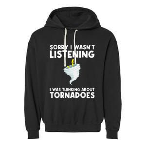 Tornado Gift Hurricane Weather Chaser Garment-Dyed Fleece Hoodie