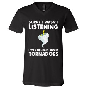 Tornado Gift Hurricane Weather Chaser V-Neck T-Shirt