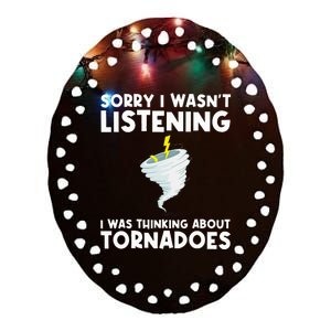 Tornado Gift Hurricane Weather Chaser Ceramic Oval Ornament