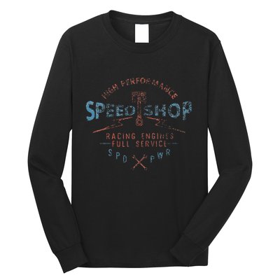 Trendy Graphic High Performance Speed Shop Long Sleeve Shirt