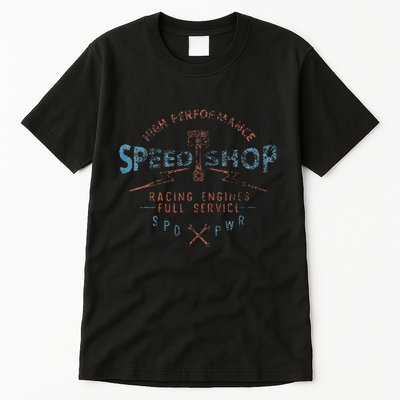 Trendy Graphic High Performance Speed Shop Tall T-Shirt