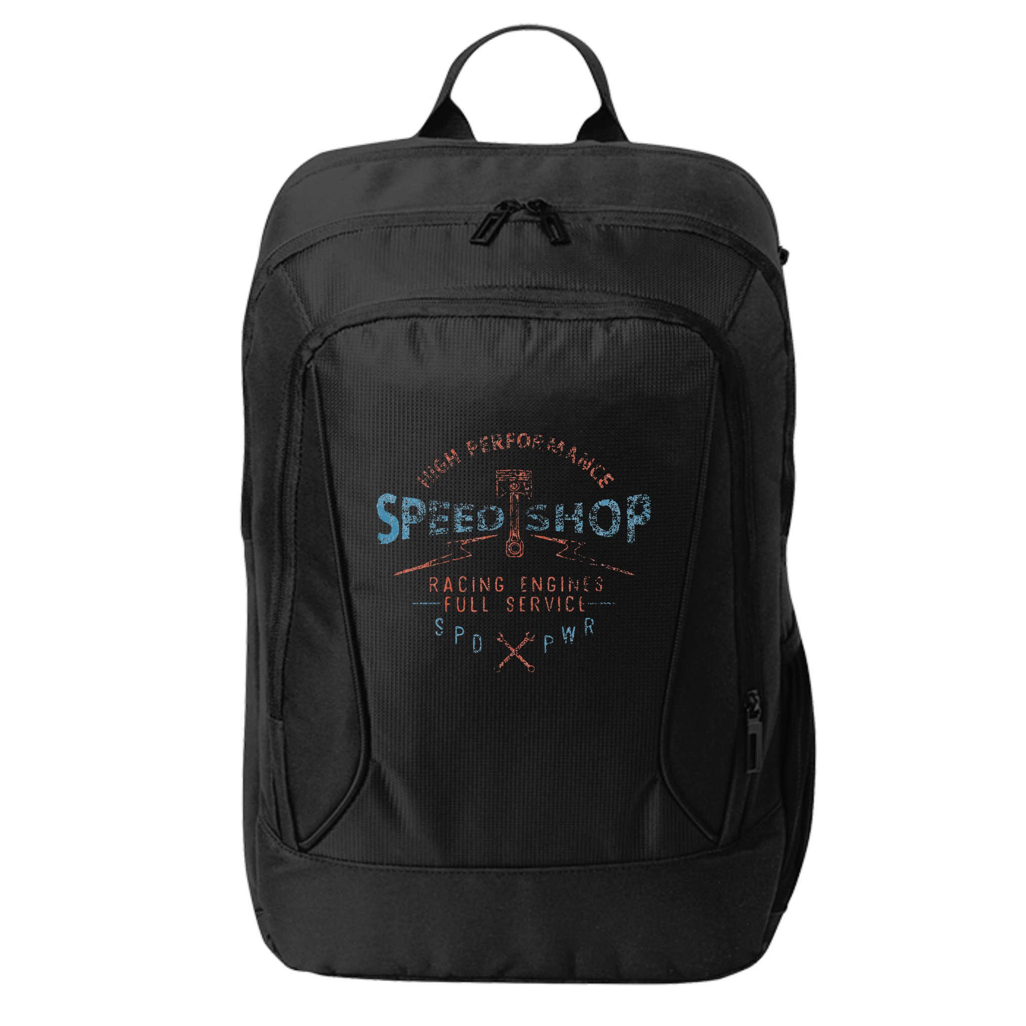 Trendy Graphic High Performance Speed Shop City Backpack