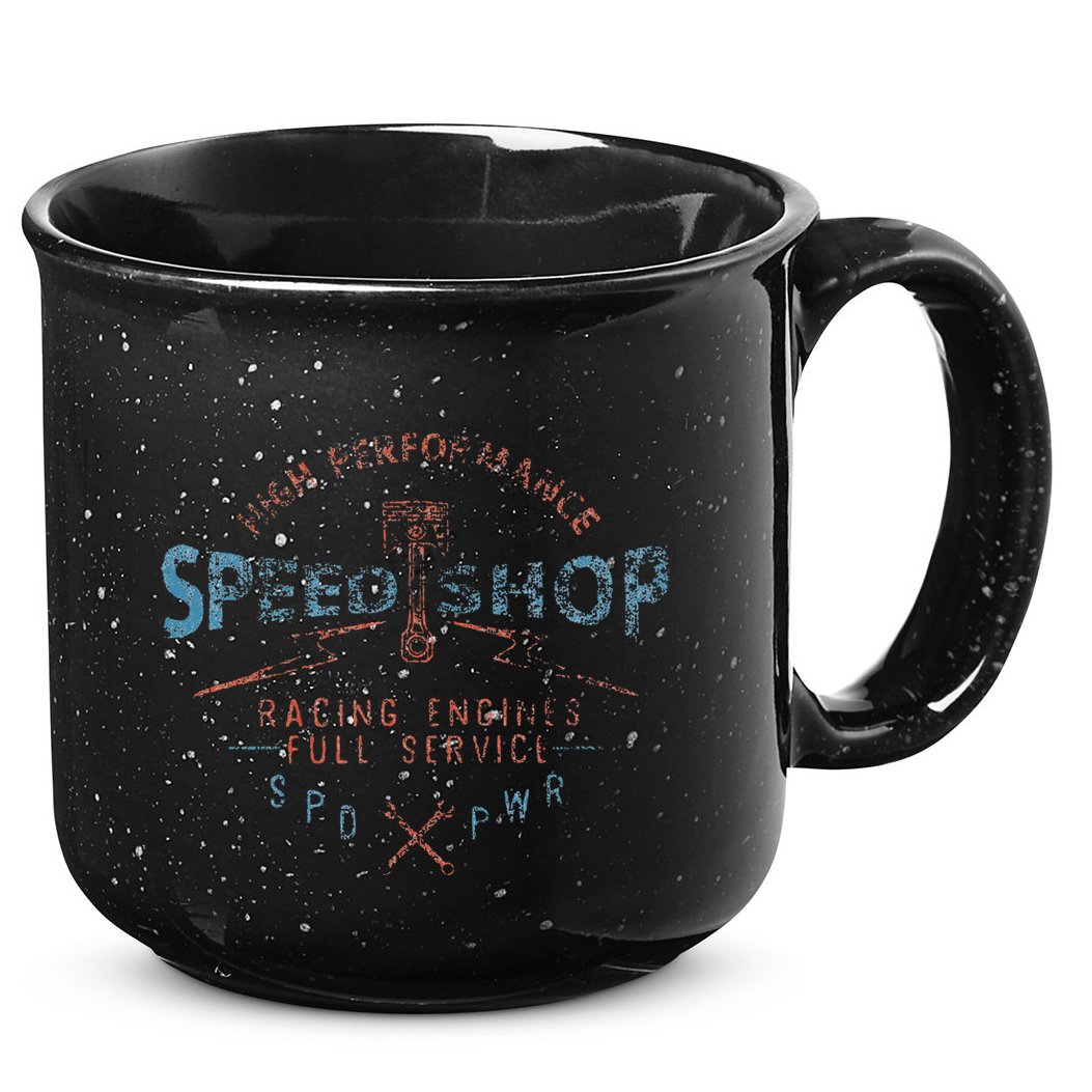 Trendy Graphic High Performance Speed Shop 15oz Campfire Ceramic Mug