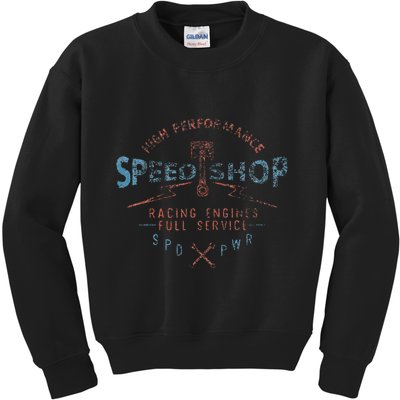 Trendy Graphic High Performance Speed Shop Kids Sweatshirt
