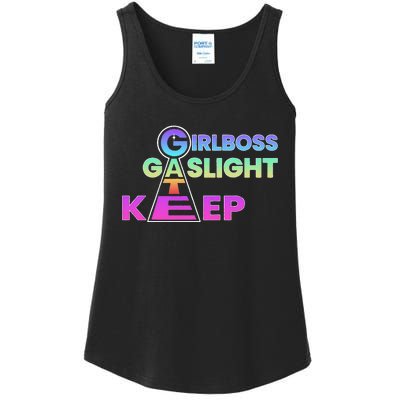 That Go Hard Girlboss Gaslight Gatekeep Trending Ladies Essential Tank