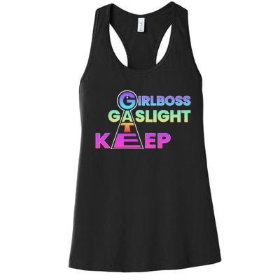 That Go Hard Girlboss Gaslight Gatekeep Trending Women's Racerback Tank