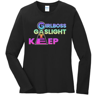 That Go Hard Girlboss Gaslight Gatekeep Trending Ladies Long Sleeve Shirt