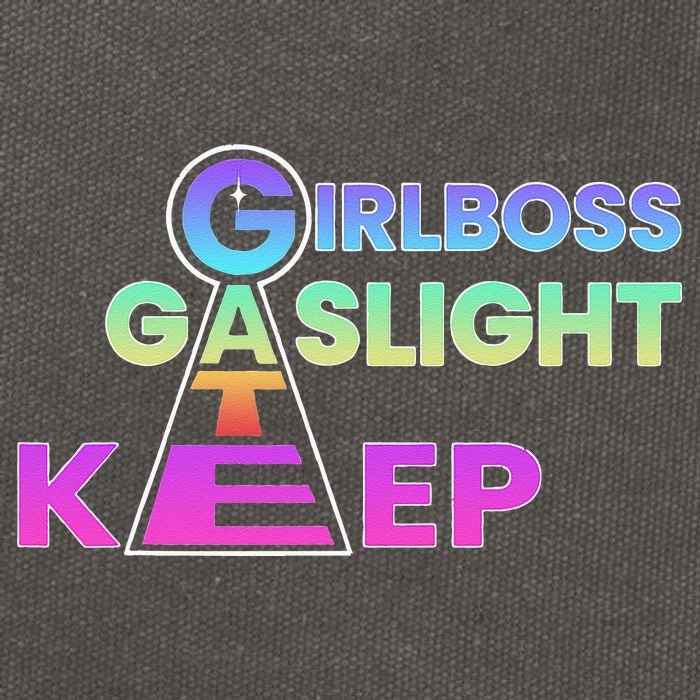 That Go Hard Girlboss Gaslight Gatekeep Trending Cotton Canvas Backpack