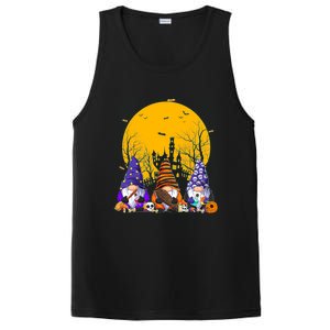 Three Gnomes Happy Halloween Fall Candy Corn Pumpkin PosiCharge Competitor Tank