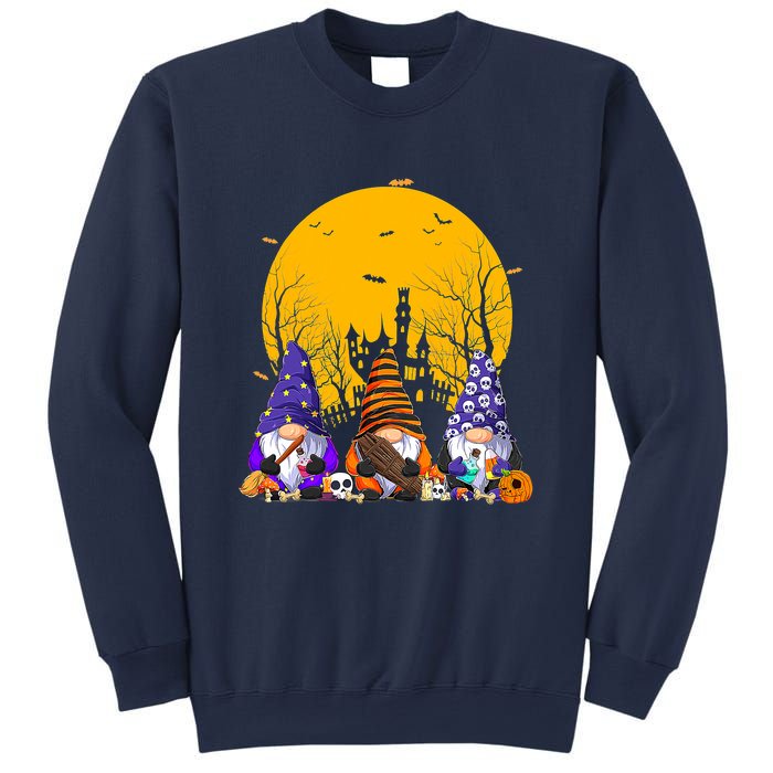 Three Gnomes Happy Halloween Fall Candy Corn Pumpkin Sweatshirt