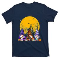 Three Gnomes Happy Halloween Fall Candy Corn Pumpkin T-Shirt