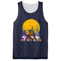 Three Gnomes Happy Halloween Fall Candy Corn Pumpkin Mesh Reversible Basketball Jersey Tank