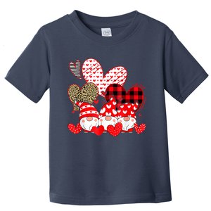 Three Gnomes Holding Hearts Valentines Day Gifts For Her Toddler T-Shirt