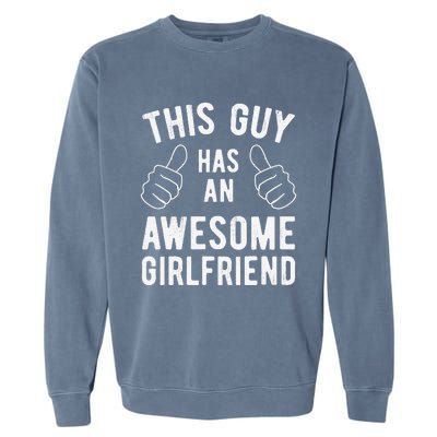 This Guy Has An Awesomefriend Cute Valentine's Gift Garment-Dyed Sweatshirt