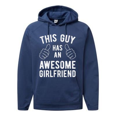 This Guy Has An Awesomefriend Cute Valentine's Gift Performance Fleece Hoodie