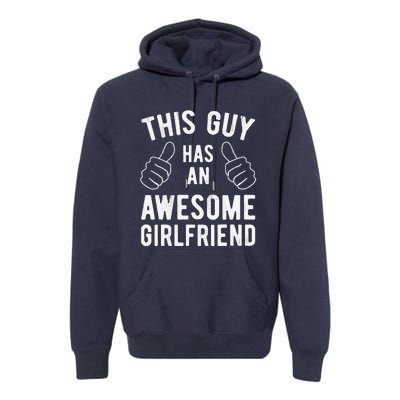 This Guy Has An Awesomefriend Cute Valentine's Gift Premium Hoodie