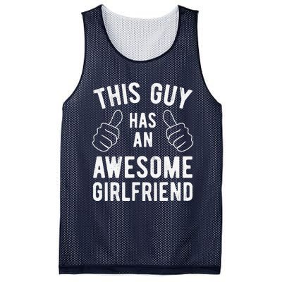 This Guy Has An Awesomefriend Cute Valentine's Gift Mesh Reversible Basketball Jersey Tank