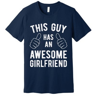 This Guy Has An Awesomefriend Cute Valentine's Gift Premium T-Shirt