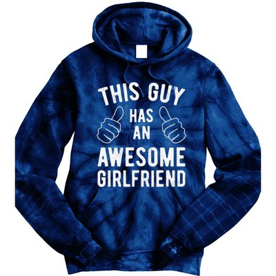 This Guy Has An Awesomefriend Cute Valentine's Gift Tie Dye Hoodie