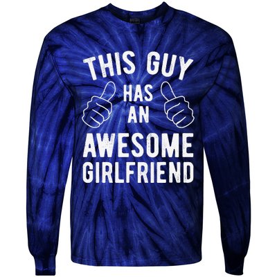 This Guy Has An Awesomefriend Cute Valentine's Gift Tie-Dye Long Sleeve Shirt