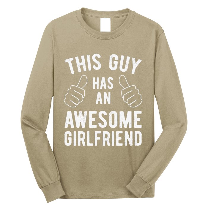 This Guy Has An Awesomefriend Cute Valentine's Gift Long Sleeve Shirt