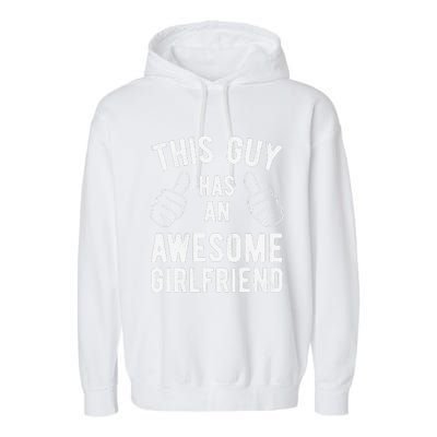 This Guy Has An Awesomefriend Cute Valentine's Gift Garment-Dyed Fleece Hoodie