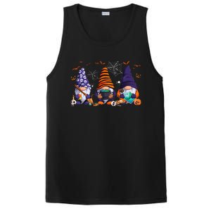 Three Gnomes Happy Halloween Fall Candy Corn Pumpkin PosiCharge Competitor Tank