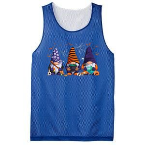 Three Gnomes Happy Halloween Fall Candy Corn Pumpkin Mesh Reversible Basketball Jersey Tank