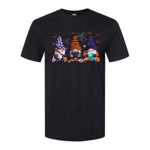 Three Gnomes Happy Halloween Fall Candy Corn Pumpkin Softstyle CVC T-Shirt