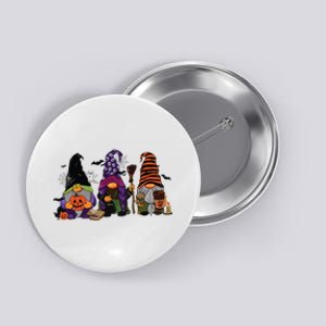 Three Gnomes Happy Halloween Fall Candy Corn Pumpkin Button