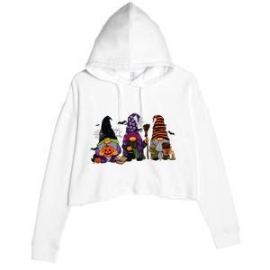 Three Gnomes Happy Halloween Fall Candy Corn Pumpkin Crop Fleece Hoodie