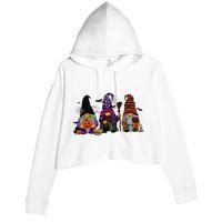 Three Gnomes Happy Halloween Fall Candy Corn Pumpkin Crop Fleece Hoodie