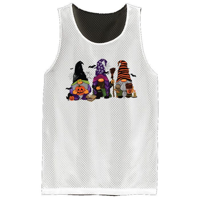 Three Gnomes Happy Halloween Fall Candy Corn Pumpkin Mesh Reversible Basketball Jersey Tank