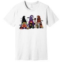 Three Gnomes Happy Halloween Fall Candy Corn Pumpkin Premium T-Shirt