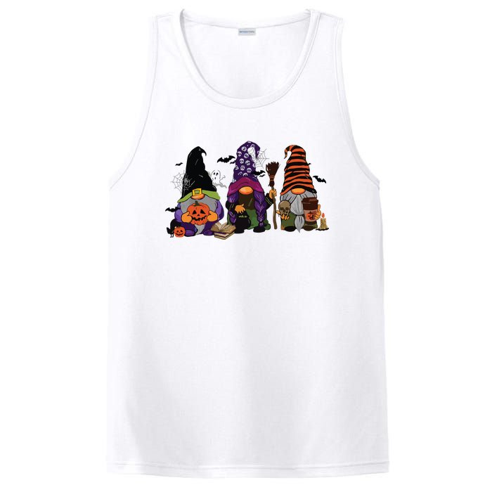 Three Gnomes Happy Halloween Fall Candy Corn Pumpkin PosiCharge Competitor Tank