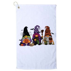 Three Gnomes Happy Halloween Fall Candy Corn Pumpkin Platinum Collection Golf Towel