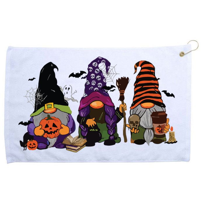 Three Gnomes Happy Halloween Fall Candy Corn Pumpkin Grommeted Golf Towel