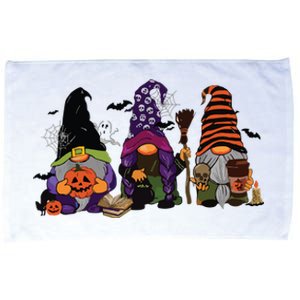 Three Gnomes Happy Halloween Fall Candy Corn Pumpkin Microfiber Hand Towel