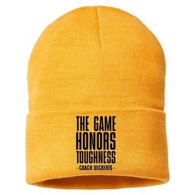 The Game Honors Toughness Coach Brent Deckerts Sustainable Knit Beanie