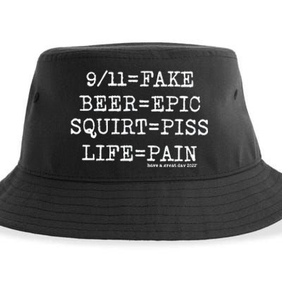 That Go Hard 9 11 Fake Beer Epic Squirt Piss Life Pain Sustainable Bucket Hat