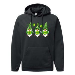 Three Gnomes Happy St Patrick's Day Performance Fleece Hoodie