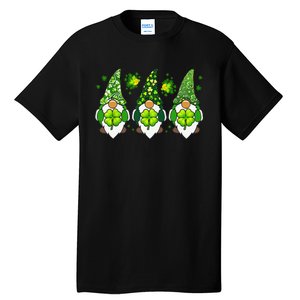 Three Gnomes Happy St Patrick's Day Tall T-Shirt