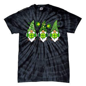 Three Gnomes Happy St Patrick's Day Tie-Dye T-Shirt