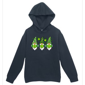 Three Gnomes Happy St Patrick's Day Urban Pullover Hoodie