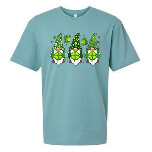 Three Gnomes Happy St Patrick's Day Sueded Cloud Jersey T-Shirt