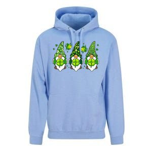 Three Gnomes Happy St Patrick's Day Unisex Surf Hoodie