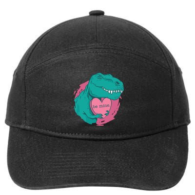 Tfunny Giftrex Hugging A Be Mine Heart Cute Valentine's Day Gift Cute Gift 7-Panel Snapback Hat