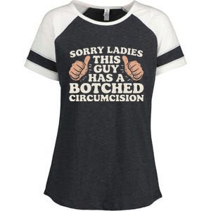 This Guy Has A Botched Circumcision Enza Ladies Jersey Colorblock Tee