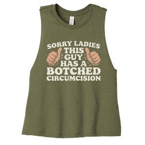 This Guy Has A Botched Circumcision Women's Racerback Cropped Tank