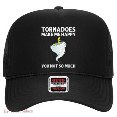 Tornado Gift Hurricane Weather Chaser High Crown Mesh Back Trucker Hat